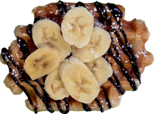 Chocolate Syrup Banana Express Waffle